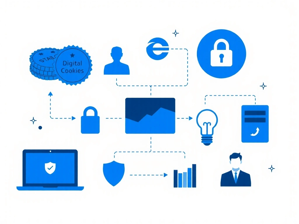 Digital cookies concept illustration